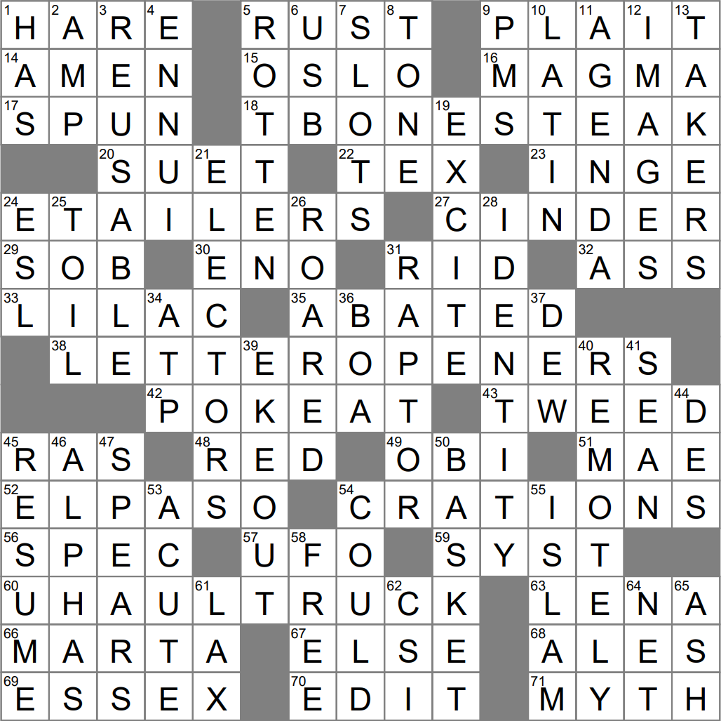 LA Times Crossword 14 Nov 22 Monday LAXCrossword