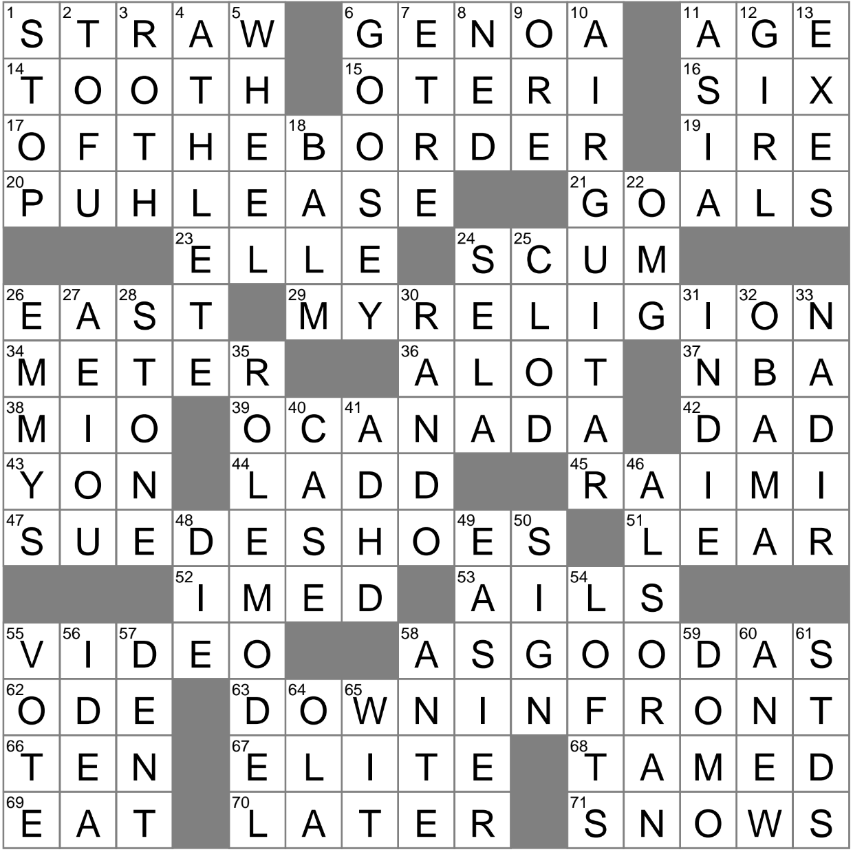 LA Times Crossword 17 Mar 23 Friday LAXCrossword