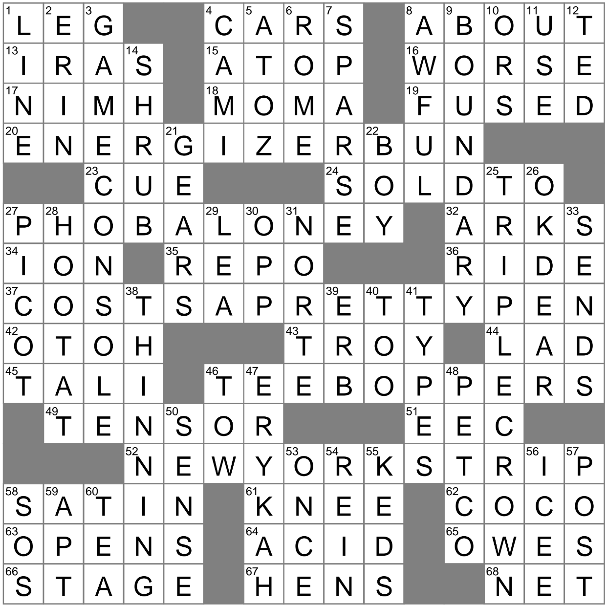 LA Times Crossword 20 Jan 23 Friday LAXCrossword