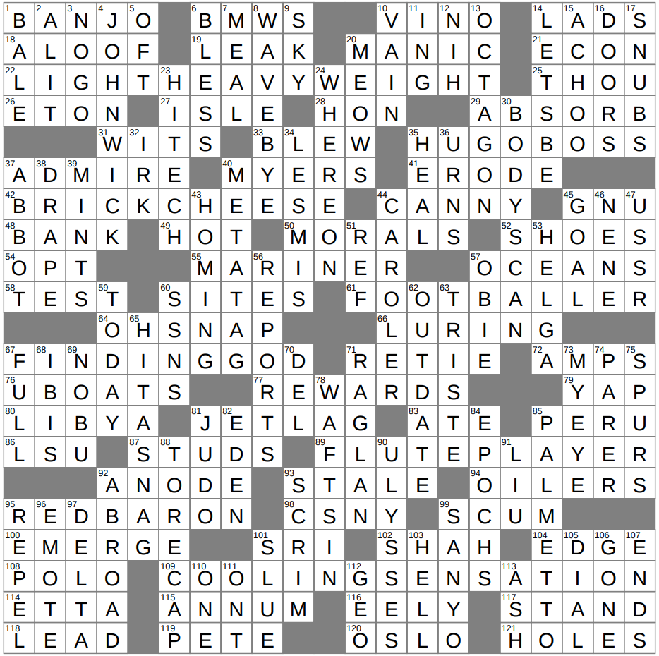 british record label crossword clue