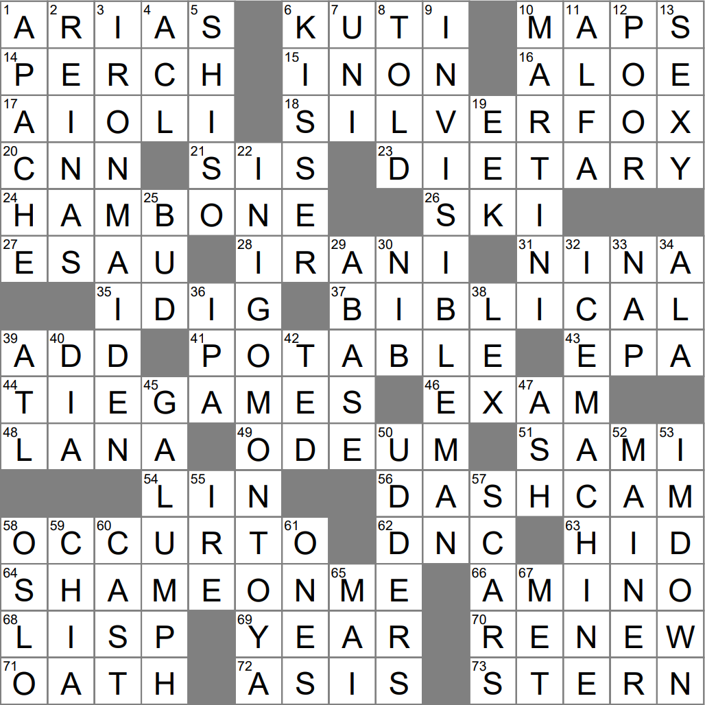 LA Times Crossword 21 Feb 23 Tuesday LAXCrossword