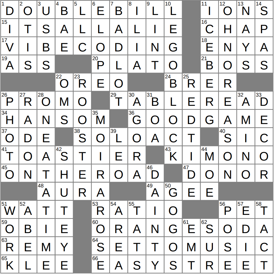 opera song crossword clue