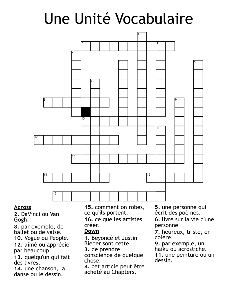 Le Mots Crois s Crossword WordMint