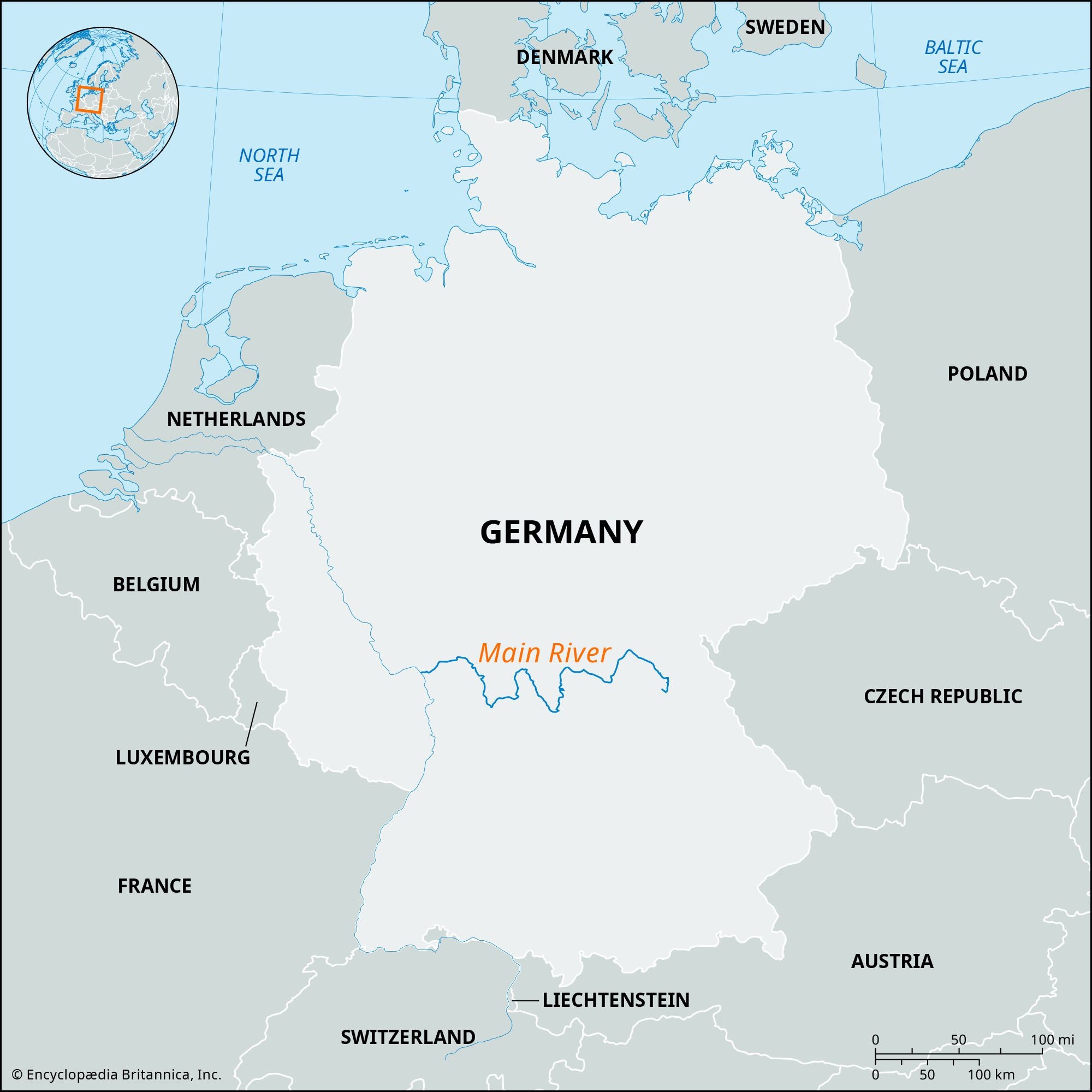 Main River Map Tributaries Basin Britannica
