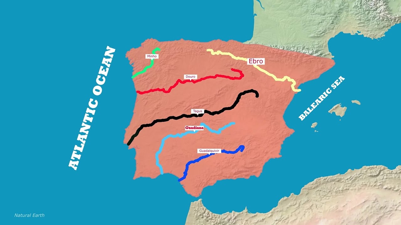 Major Rivers On The Iberian Peninsula YouTube Major Rivers On The Iberian Peninsula YouTube