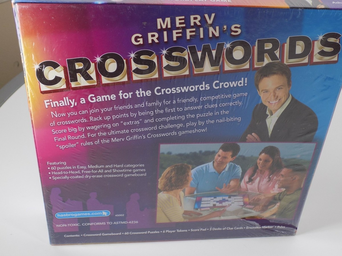 Merv Griffin s CROSSWORDS Social Wordplay Game 2008 Hasbro Parker Brothers Game EBay