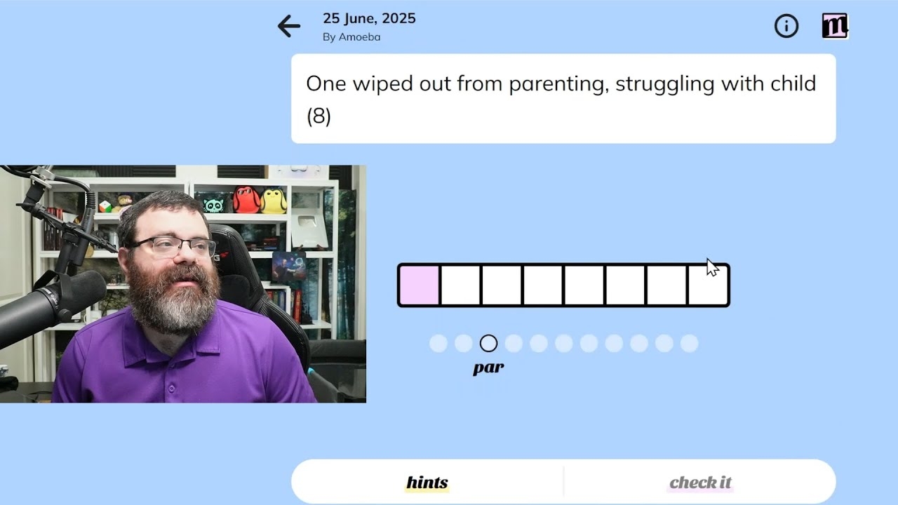 Minute Cryptic June 25th 2025 wordgames crypticcrossword crossword YouTube