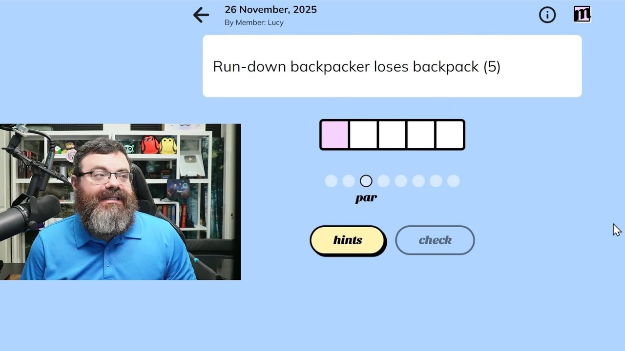 Minute Cryptic Nov 26th 2025 YouTube