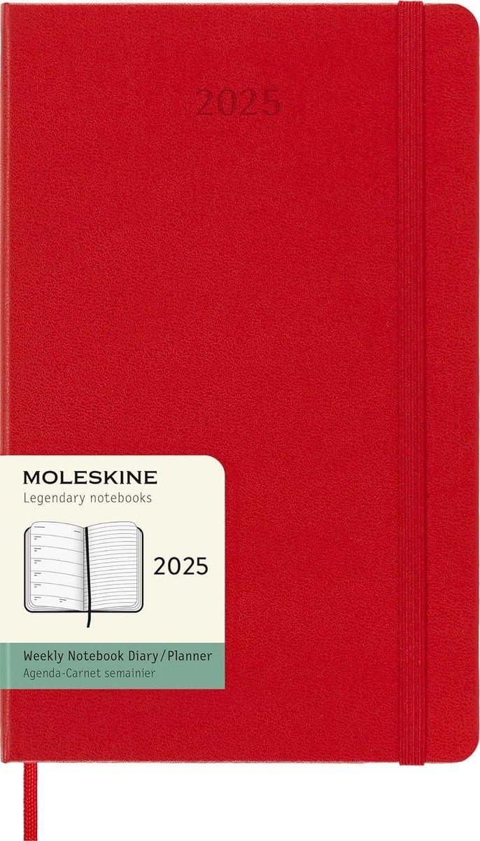 Moleskine 2025 Weekly Planner Large 5x8 25 Hard Cover Scarlet Red 144 Pages EBay