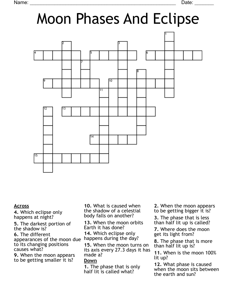 small moon crossword clue