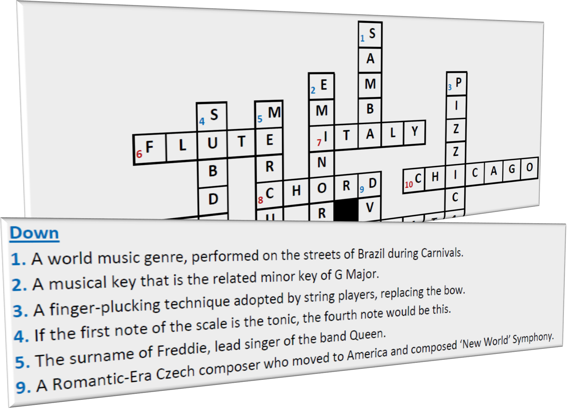 Music Worksheets Crossword Puzzles Teaching Resources Music Worksheets Crossword Puzzles Teaching Resources