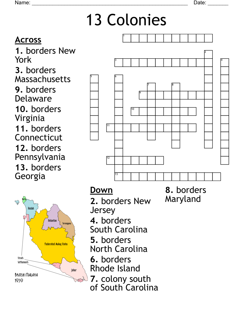 New Jersey Crossword Puzzle WordMint