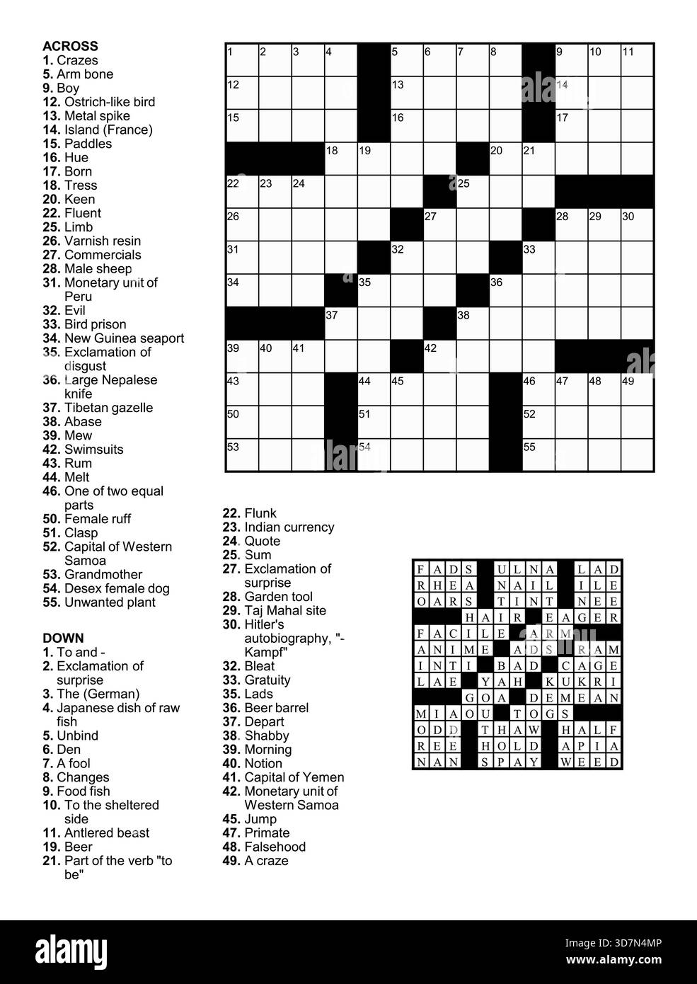 Newspaper Puzzles Stock Vector Images Alamy