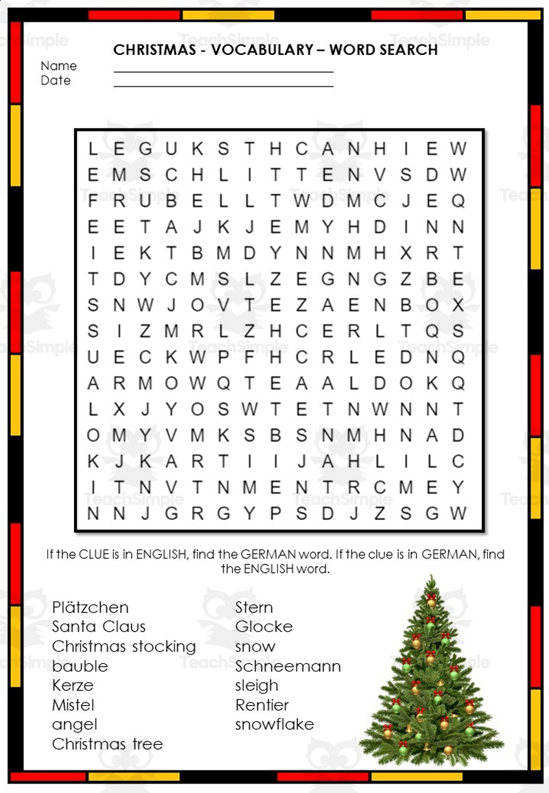 NO PREP German Vocabulary Worksheets And ANSWER KEY Christmas Weihnachten By Teach Simple NO PREP German Vocabulary Worksheets And ANSWER KEY Christmas Weihnachten By Teach Simple
