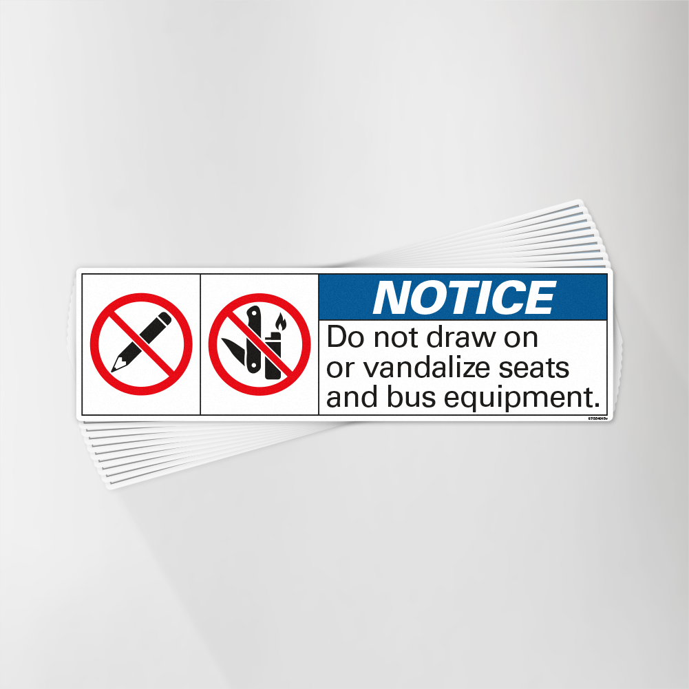 Notice Do Not Vandalize Decal Pack