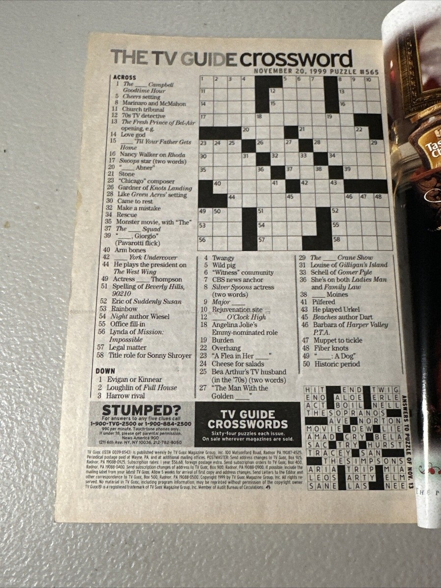 November 20 26 1999 TV Guide Celine Dion Cover EBay