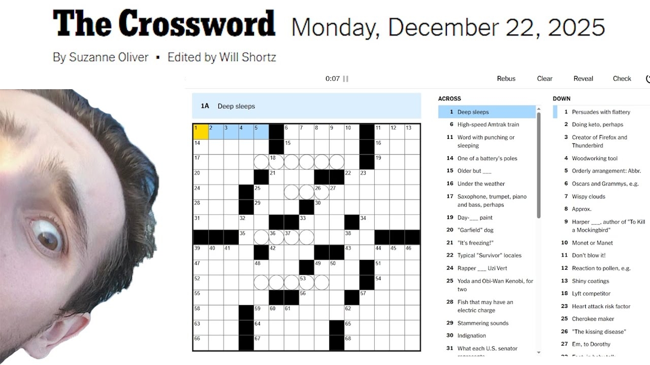NYT Crossword Monday December 22 YouTube