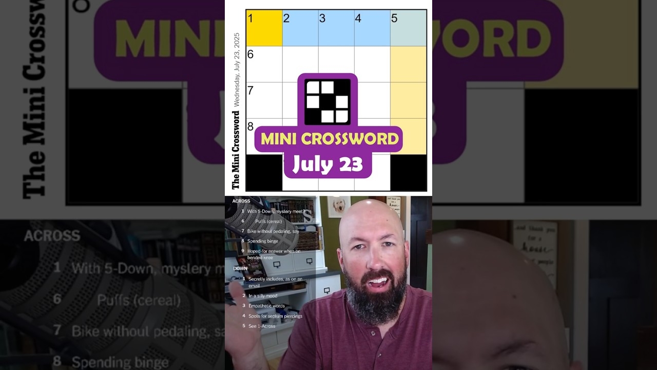 NYT Mini Crossword July 23 YouTube