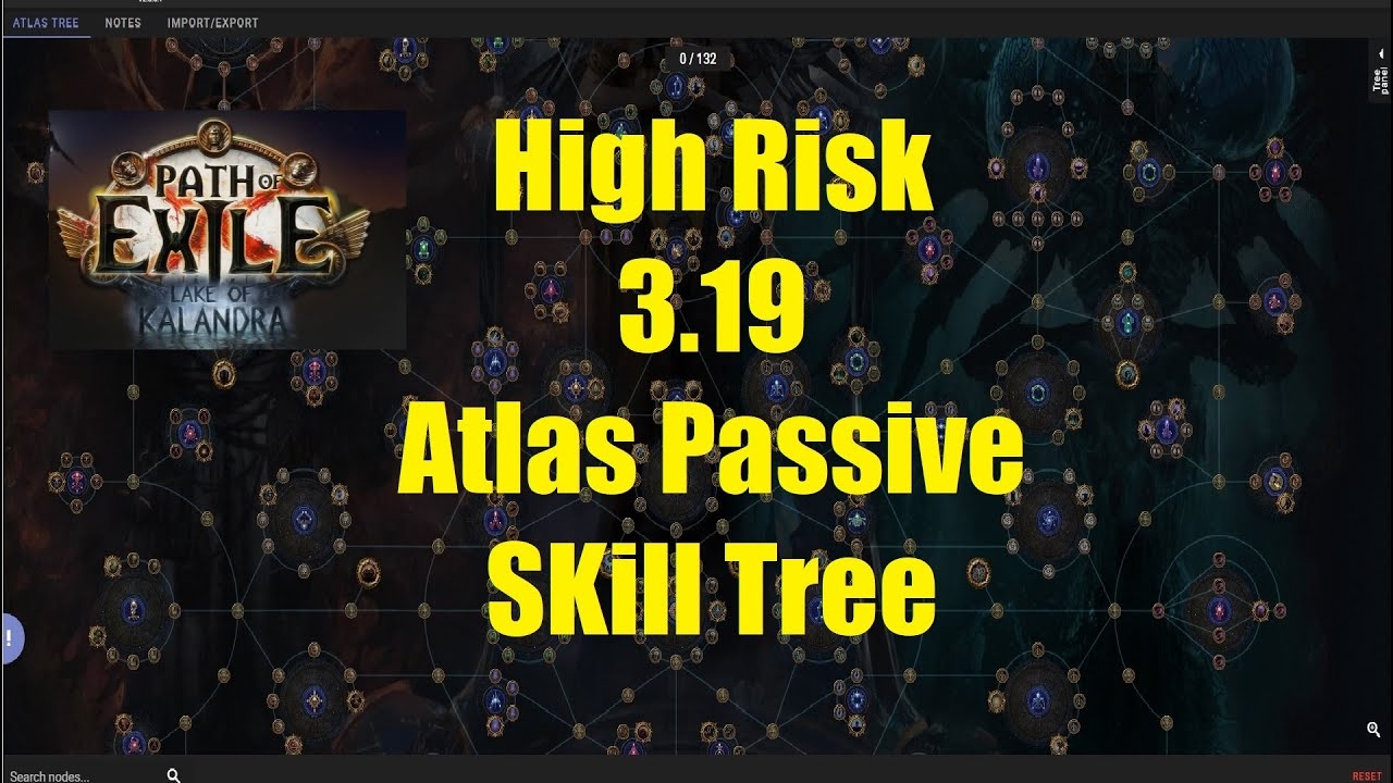 Path Of Exile 3 19 High Risk Atlas Passive Skill Tree Planner Blight Harvest Expedition 1079 YouTube