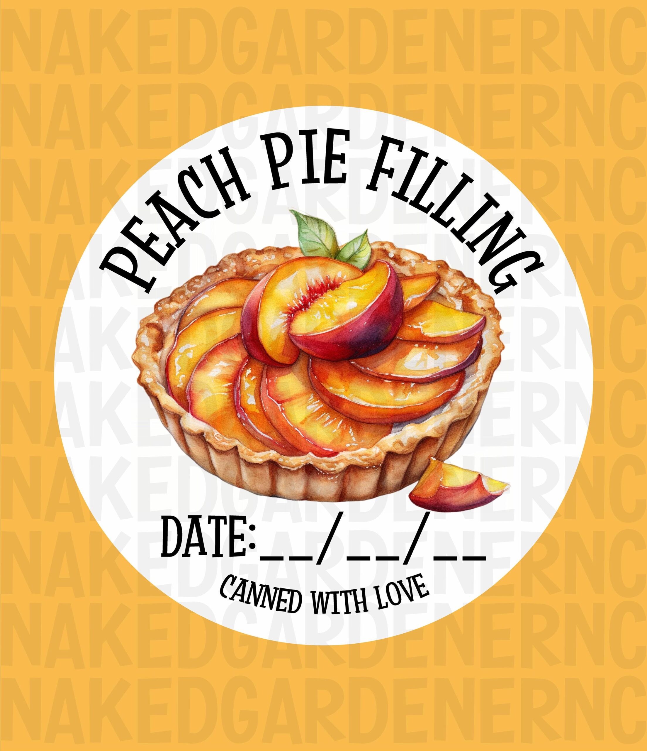 Peach Pie Filling Canning Labels For Regular Mouth Jar Or Wide Mouth Jar Sheet Of 12 Canning Stickers Labels Customize Etsy