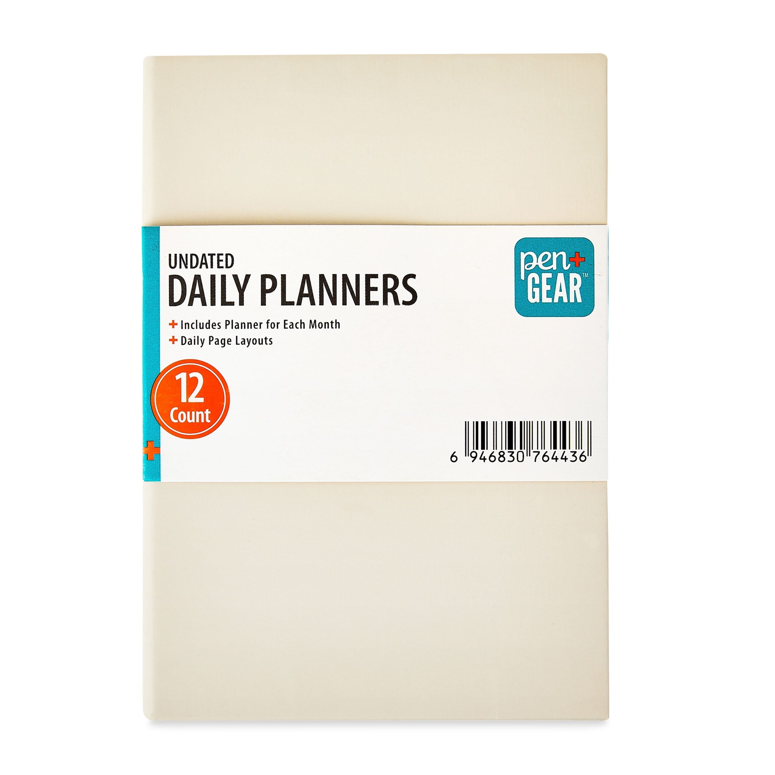 Pen Gear Undated Daily Planners Multi Color 3 5 In X 5 In 12 Count Walmart