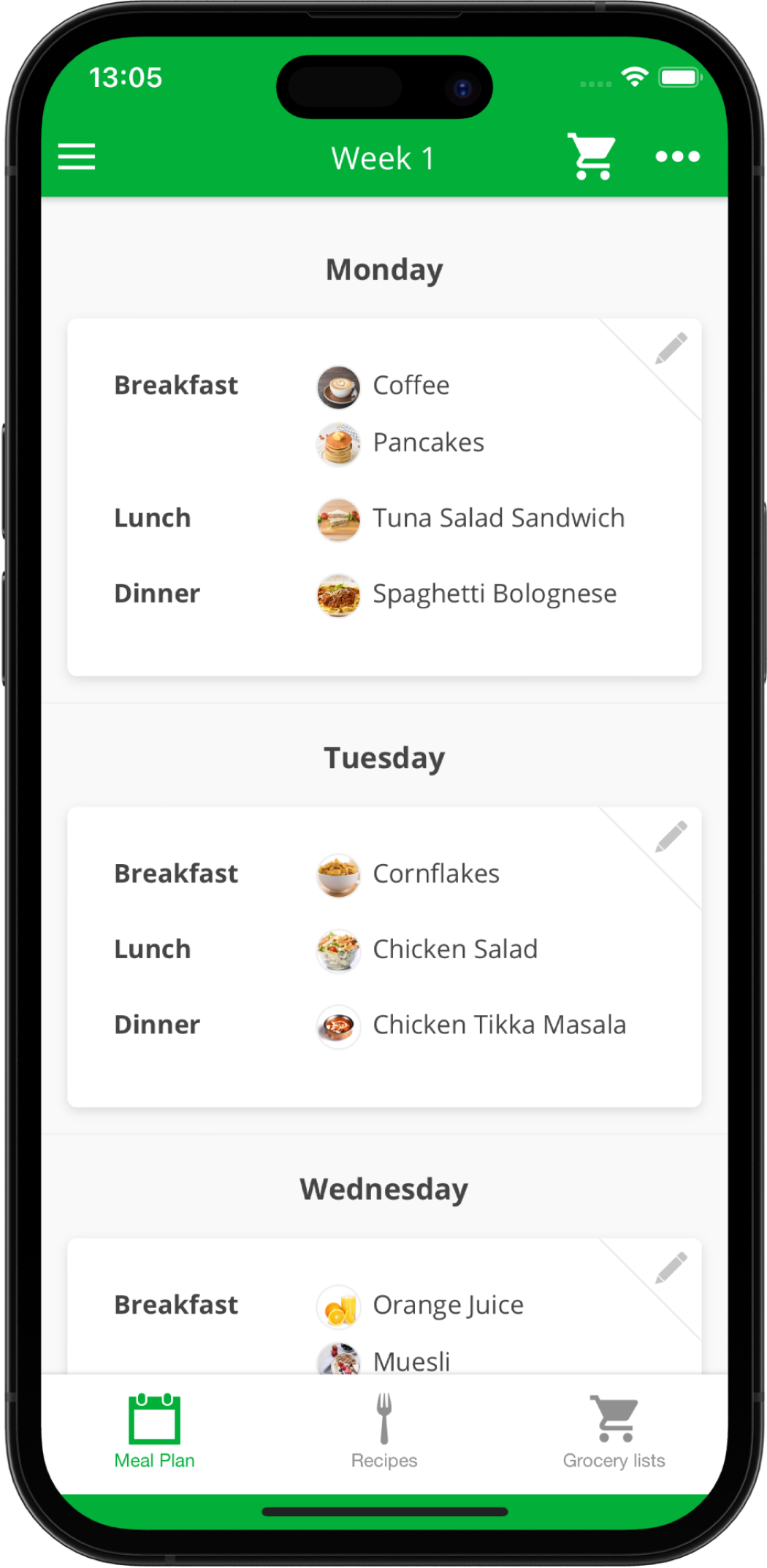 Plan Meals MealPlanner