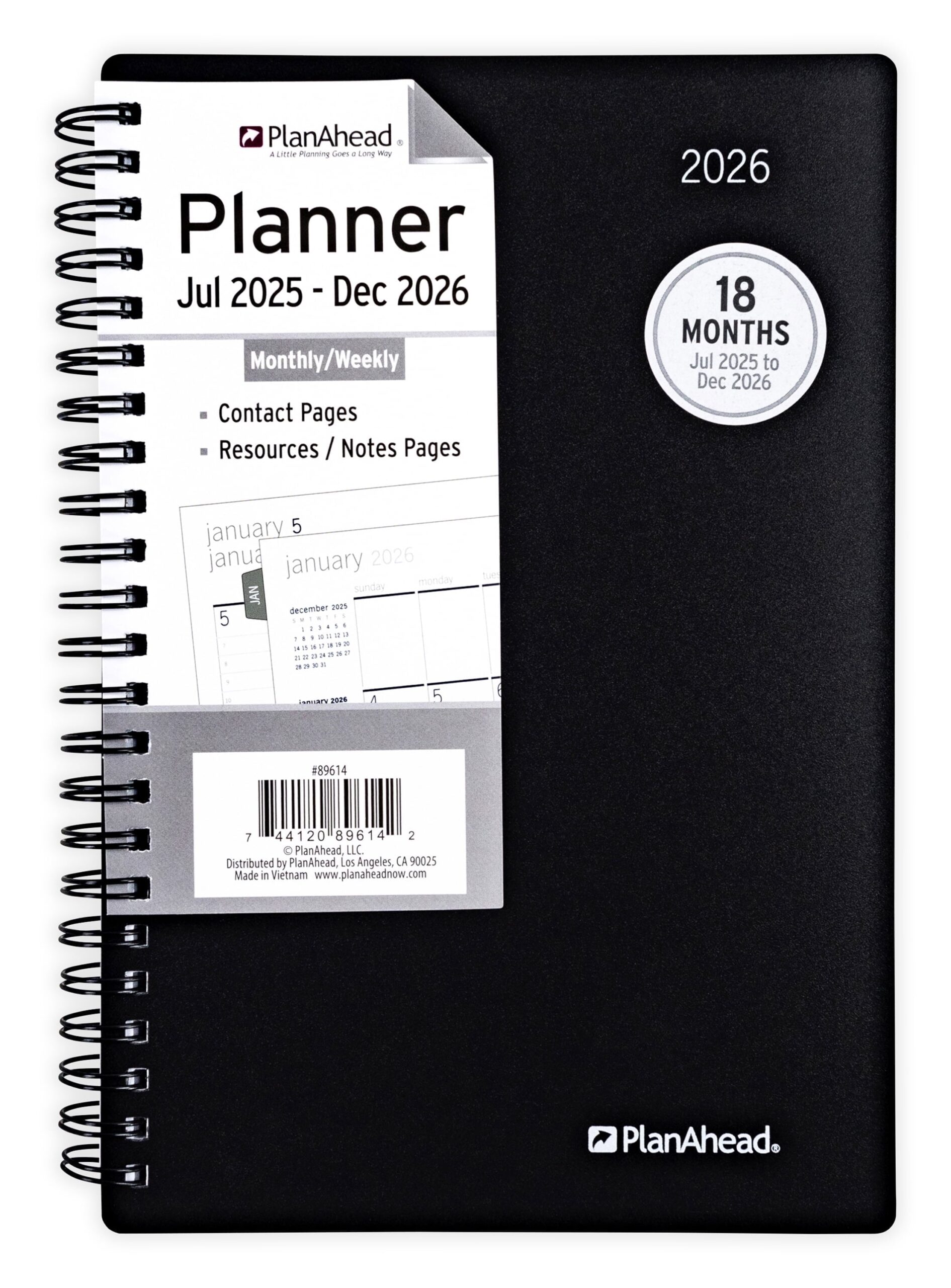 PlanAhead Medium Home Office Monthly Weekly Planner 18 Month 5 75 X 8 Walmart