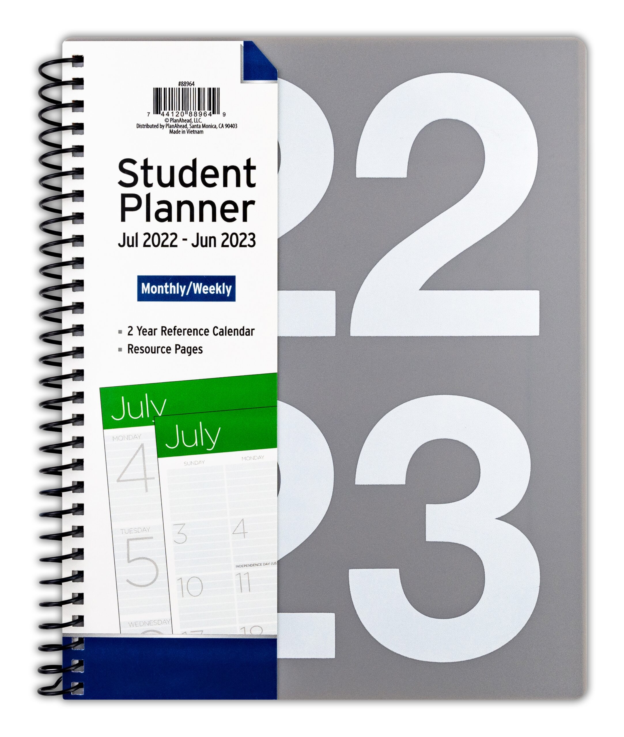 PlanAhead Monthly Weekly Student Planner July 2022 June 2023 8 5 X 10 Walmart Business Supplies
