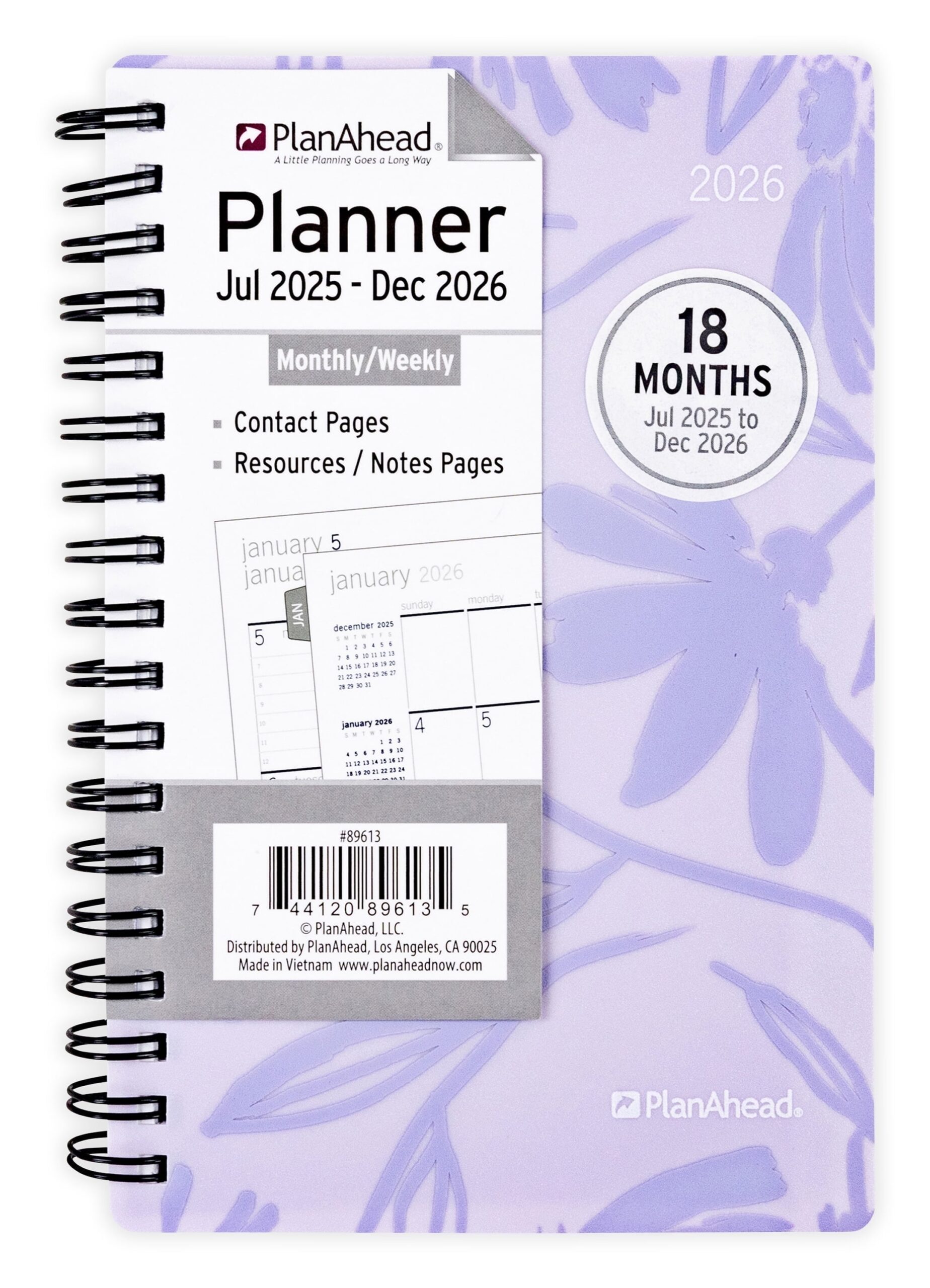 PlanAhead Small Home Office Monthly Weekly Planner 18 Month 4 X 6 25 Walmart Business Supplies
