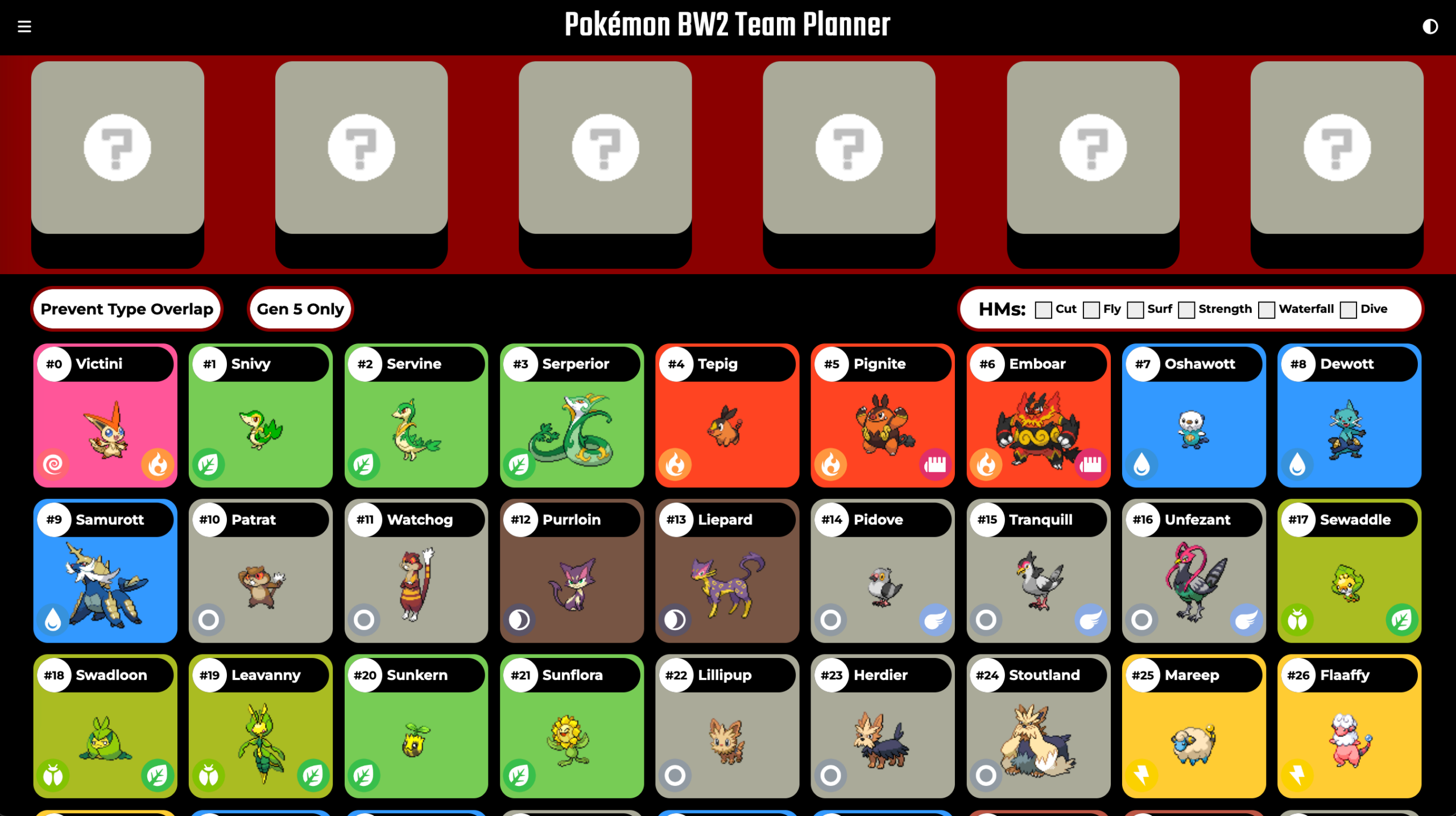 pokemon team planner pokemon team planner