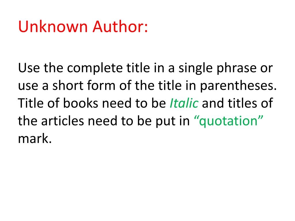 PPT In Text Parenthetical Citations MLA Style PowerPoint Presentation ID 1085333 PPT In Text Parenthetical Citations MLA Style PowerPoint Presentation ID 1085333