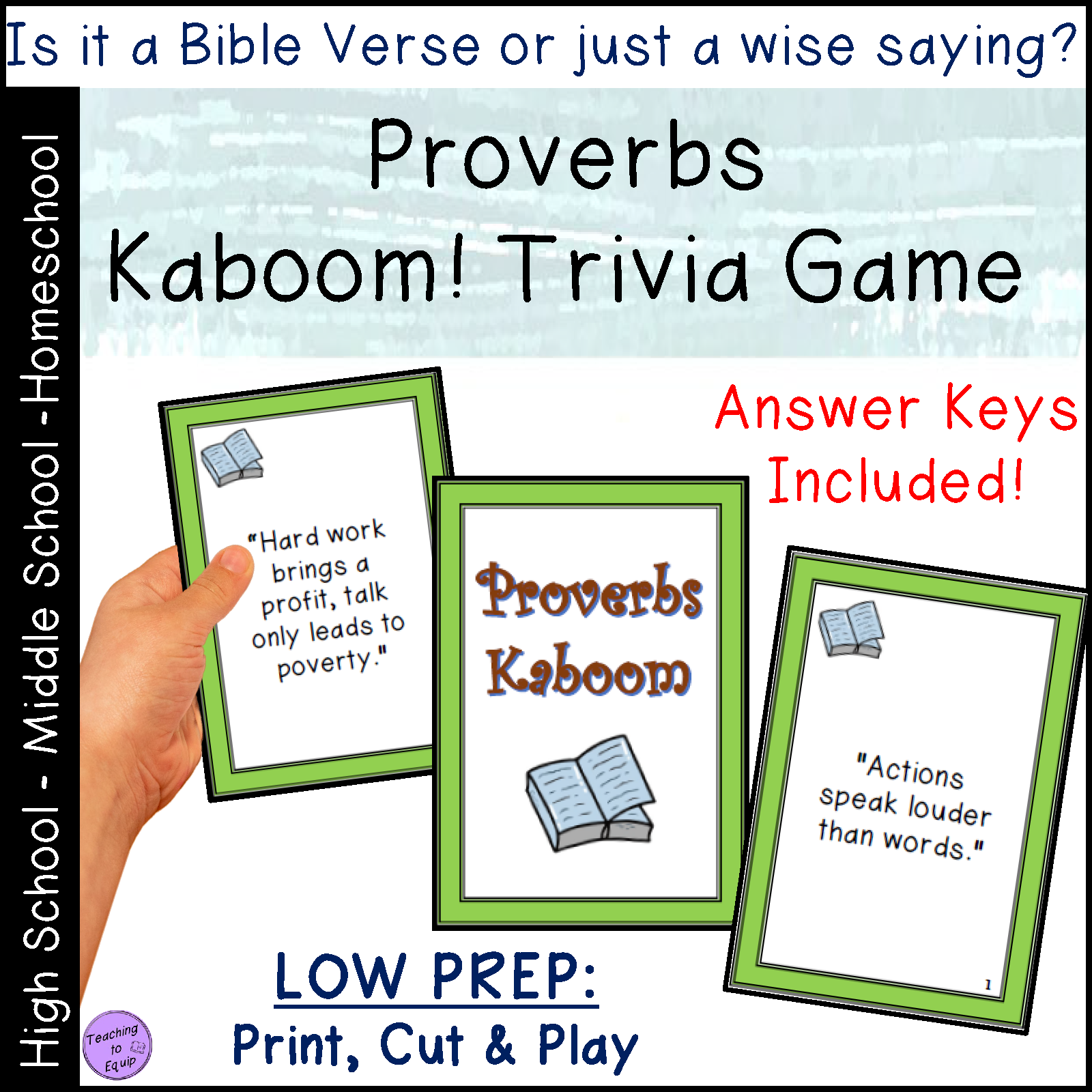 Proverbs Bible Or Wise Saying Trivia Game Made By Teachers Proverbs Bible Or Wise Saying Trivia Game Made By Teachers