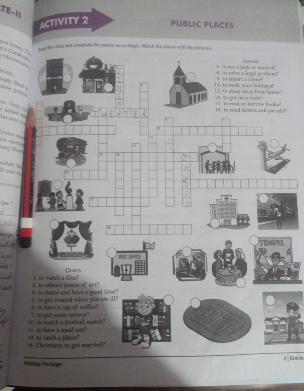 Read The Clues And Complete The Puzzle Accordingly Match The Places With 