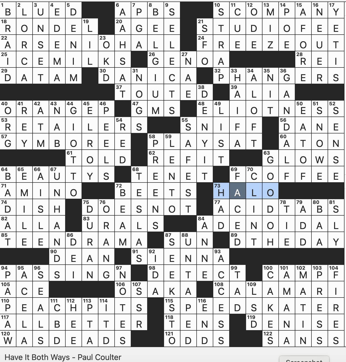 Rex Parker Does The NYT Crossword Puzzle Brit s Jolly Cry Of Approval SUN 3 16 25 Florentine Artist Known For Frescoes Frodo s Enchanting Friend 14 line Poem With Only Two Rhymes Rex Parker Does The NYT Crossword Puzzle Brit s Jolly Cry Of Approval SUN 3 16 25 Florentine Artist Known For Frescoes Frodo s Enchanting Friend 14 line Poem With Only Two Rhymes