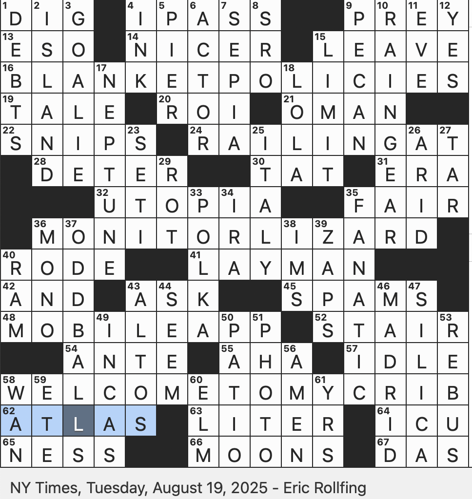 Rex Parker Does The NYT Crossword Puzzle Catchphrase Of A Classic MTV Show TUE 8 19 25 Residents Of The Realm Of The Four Parts Color Whose Name Comes From The