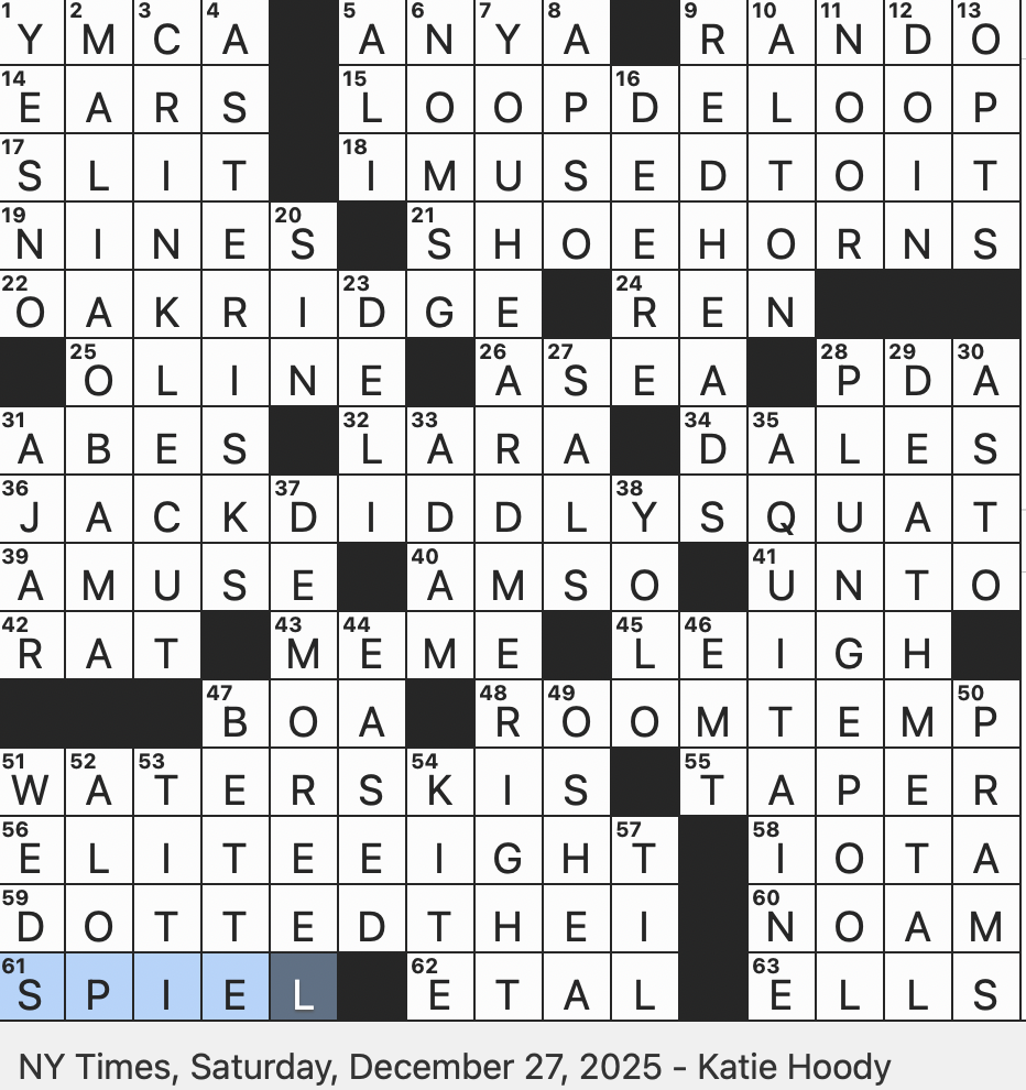 Rex Parker Does The NYT Crossword Puzzle Cold Bathhouse Amenity SAT 12 27 25 Extreme Music Subgenre With Heavily Distorted Guitars 2021 Science Fiction Novel By Nnedi Okorafor Fantasy Author