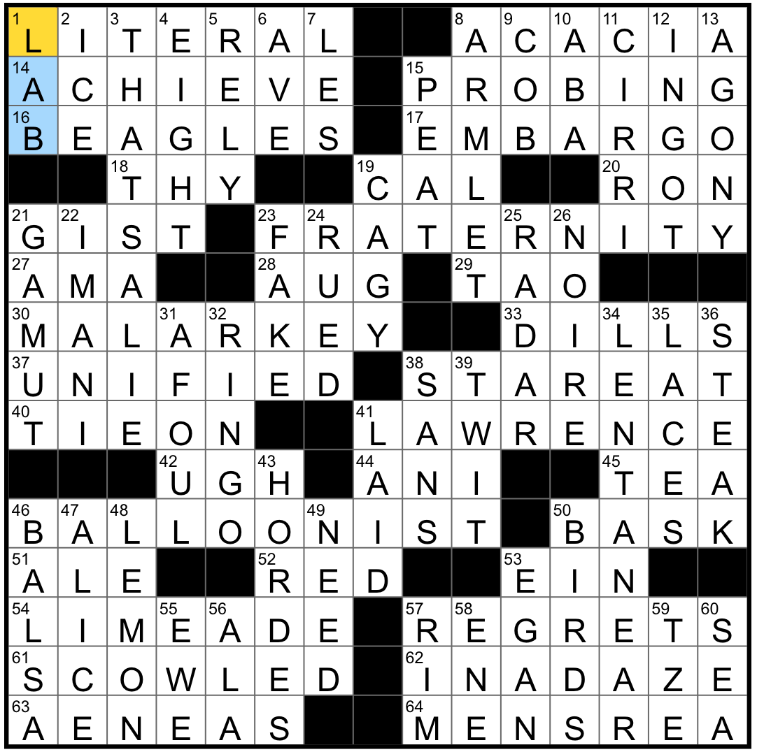 Rex Parker Does The NYT Crossword Puzzle Ich Bin Berliner TUES 5 29 22 Thorny Savanna Tree Title Role In The Best Picture Of 1962 The Of Pooh Benjamin Hoff Book 
