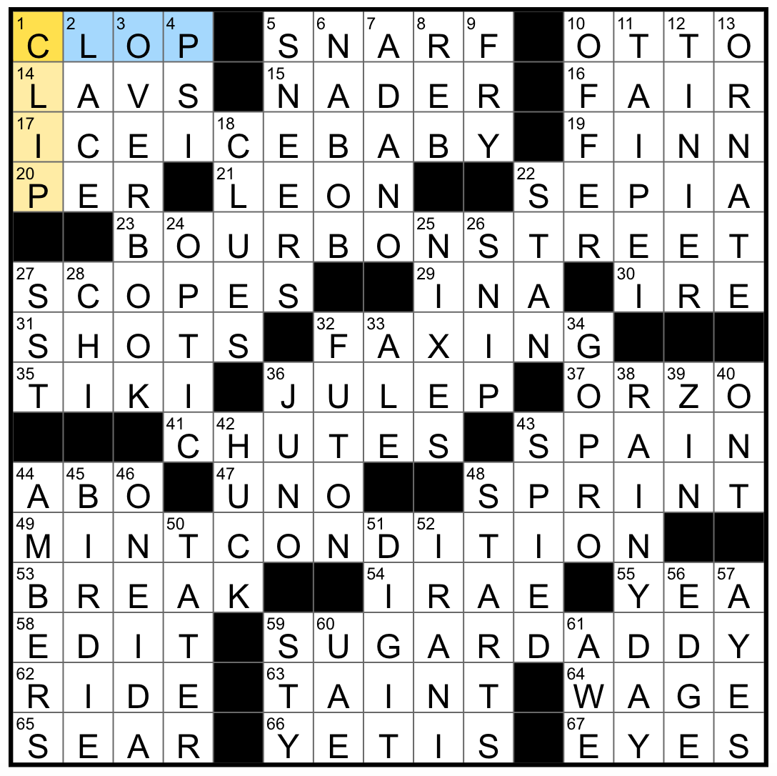 Rex Parker Does The NYT Crossword Puzzle Kind Of Torch TUES 4 27 21 Queen Of The Gods In Roman Myth Tehran Native Like Rococo Decoration