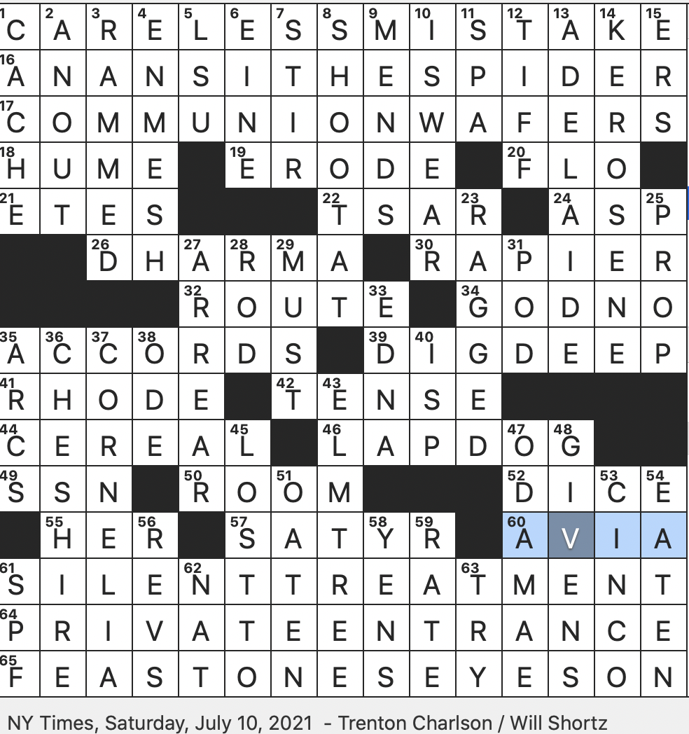Rex Parker Does The NYT Crossword Puzzle Mischievous Character In West African Folklore SAT 7 10 21 David Who Took 15 Years To Write History Of England Julius Caesar s First Wife Rex Parker Does The NYT Crossword Puzzle Mischievous Character In West African Folklore SAT 7 10 21 David Who Took 15 Years To Write History Of England Julius Caesar s First Wife