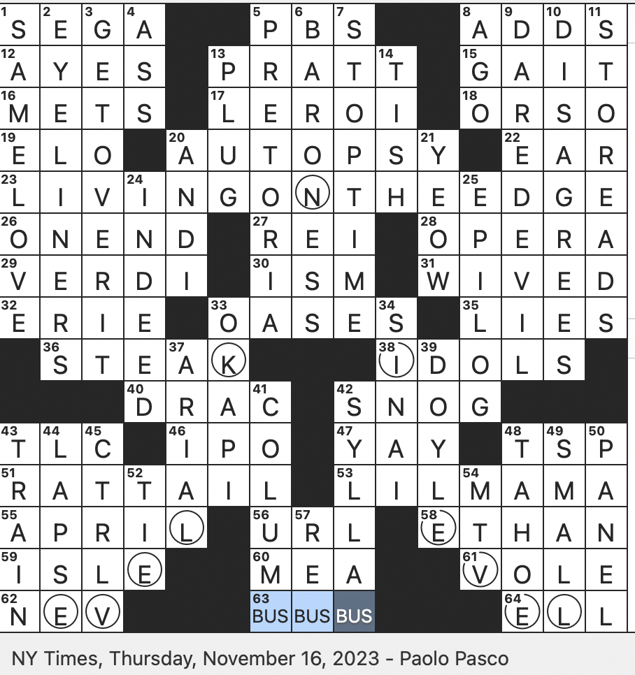 slow music crossword clue