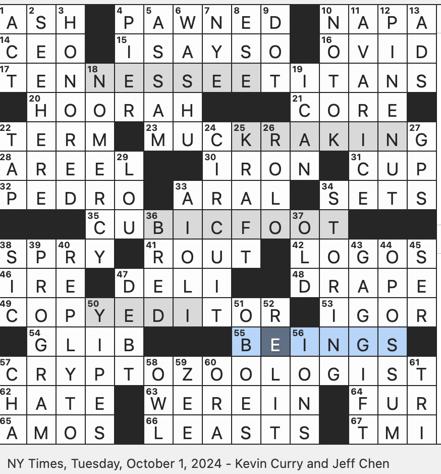 Rex Parker Does The NYT Crossword Puzzle Stuff In Santa s Footprints TUE 10 1 24 Pretentious Friend Of Winnie the Pooh Napoleon Dynamite s Best Friend Santa Monica Tourist Attraction Company That