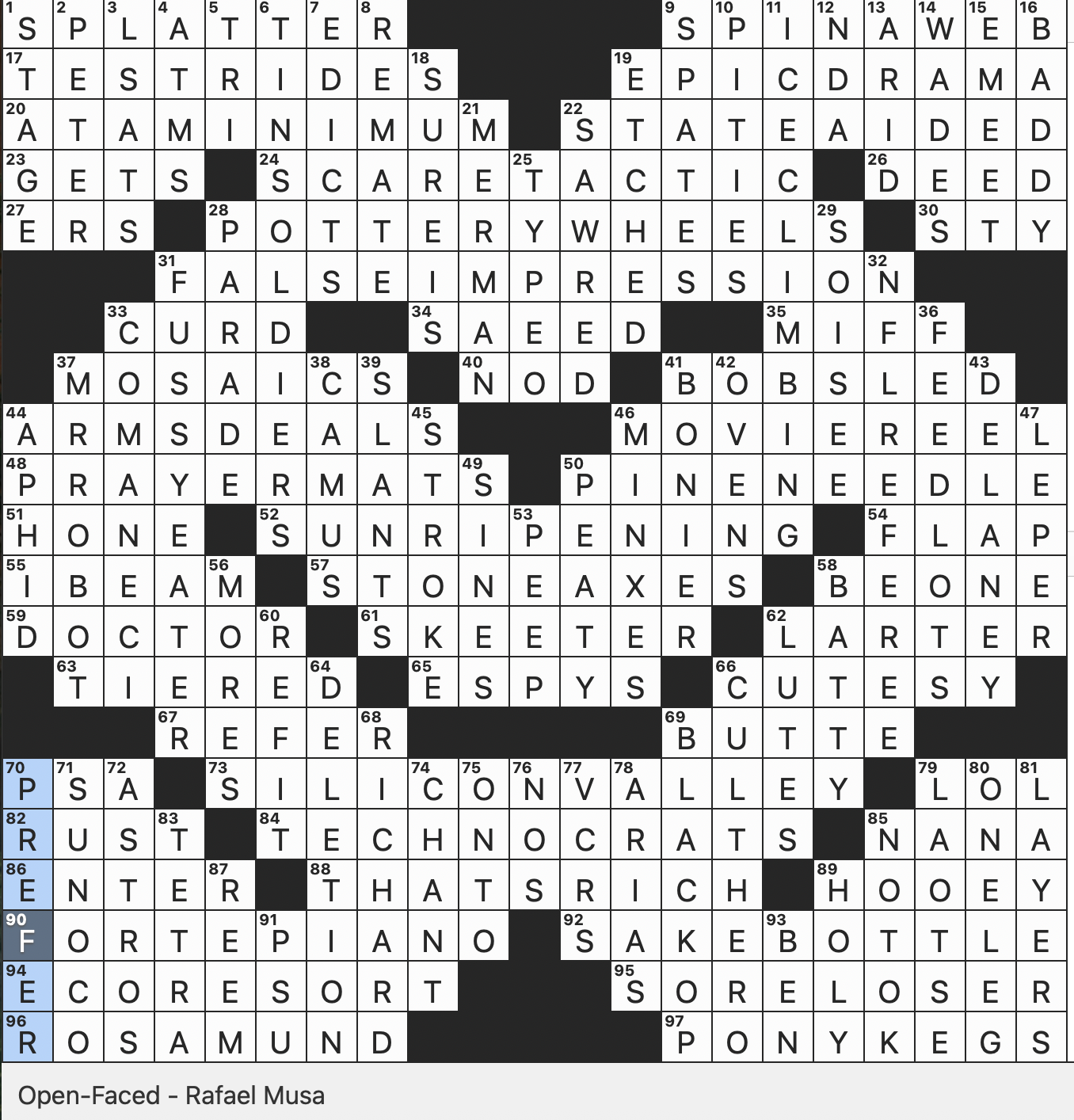 Rex Parker Does The NYT Crossword Puzzle Typically Red colored Toy Figurines SUN 11 2 25 Mythical Creature With Scales Old time Theater Item Lucy African American Slave Narrator Become