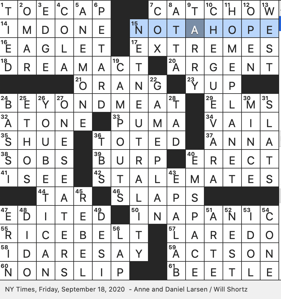 Rex Parker Does The NYT Crossword Puzzle Typographer s Gap FRI 9 18 20 Fortification breaching Bomb Vacation Locale For President Gerald Ford Lucky Thing To Hit In Ping pong Member Of South Asian Diaspora