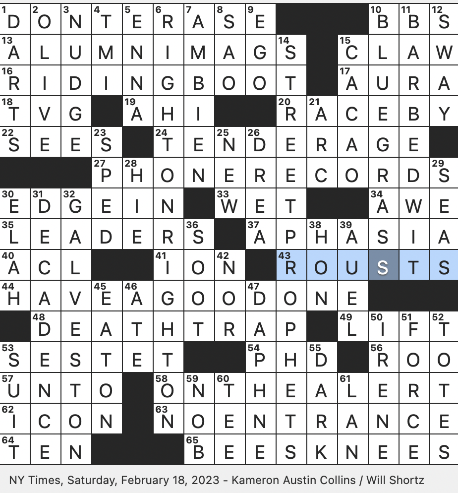 Rex Parker Does The NYT Crossword Puzzle Valley Where David Fought Goliath SAT 2 18 23 Octave Follower In A Petrarchan Sonnet Home To Sicily s Castello Di Lombardia Popular Pubs