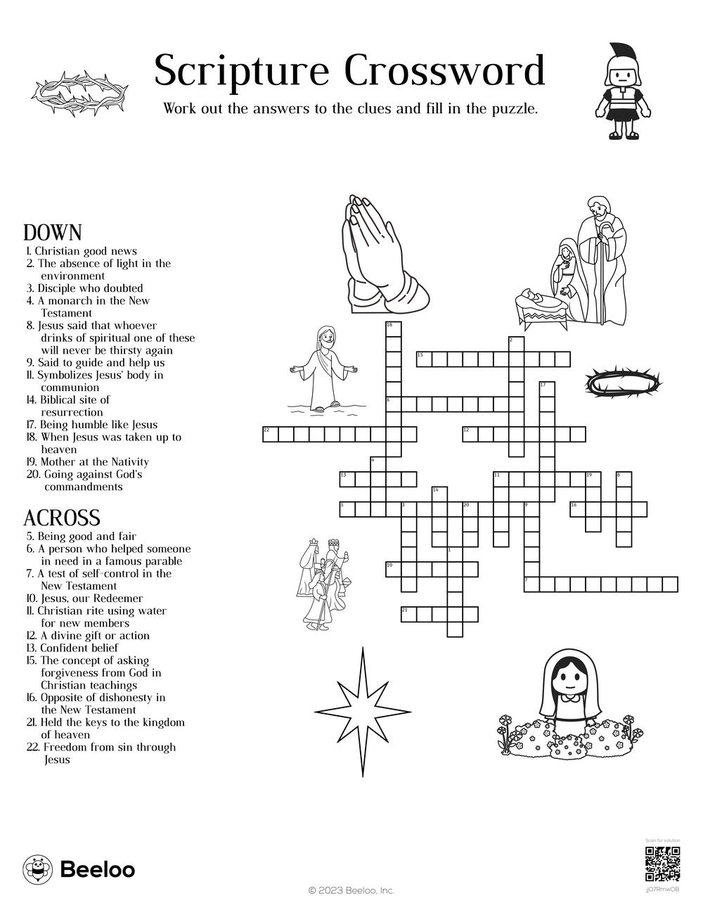 biblical kingdom crossword puzzle clue