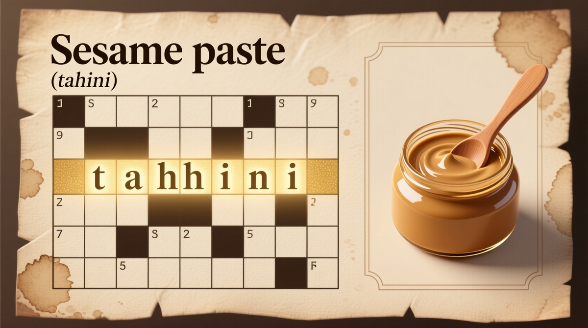 Sesame Paste Crossword Clue The Answer Is TAHINI Sesame Paste Crossword Clue The Answer Is TAHINI