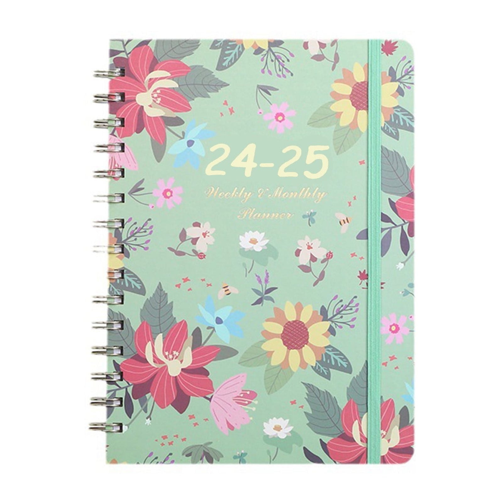 Shyuyusa 2024 Personalized Weekly And Monthly Planner Flower Schedule English Diary Planner A5 To Do List Planner Planner 2024 25 With Flexible Cover Tabs Walmart