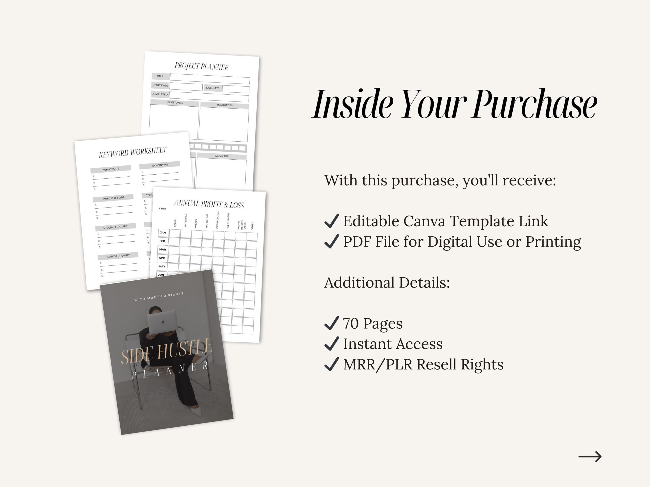 millennial digital planner side hustle