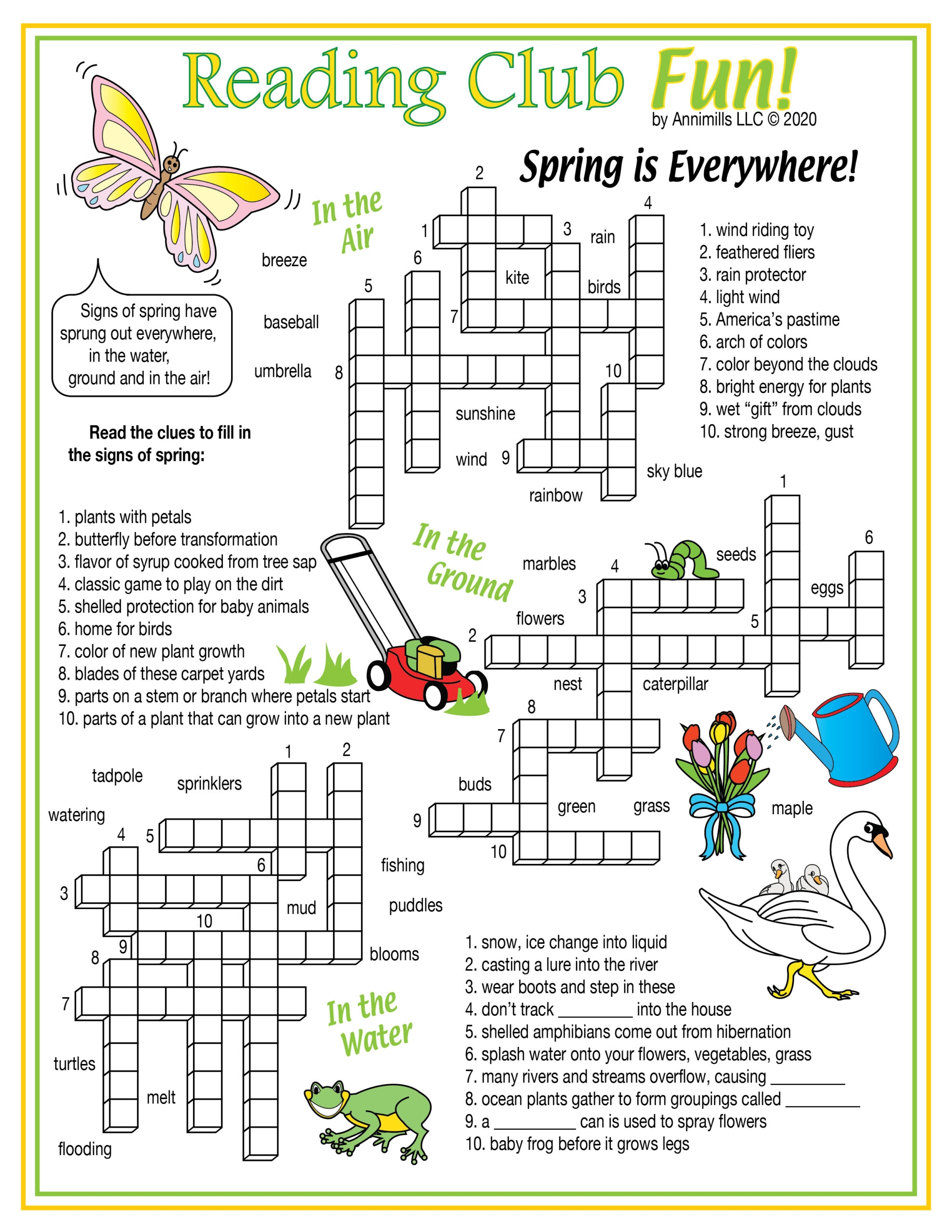 printable crossword puzzles for kids