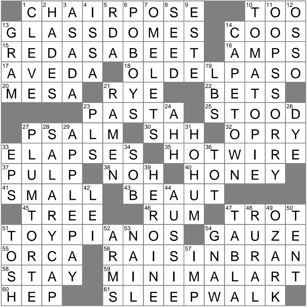 Sitar Accompaniment Crossword Clue Archives LAXCrossword